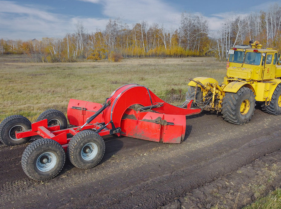 Пример конструкции навесного грейдера для фронтального погрузчика